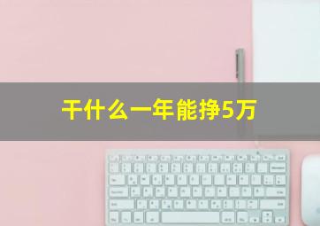 干什么一年能挣5万