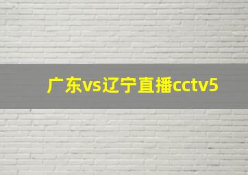 广东vs辽宁直播cctv5