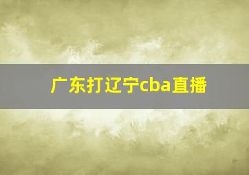 广东打辽宁cba直播