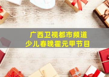 广西卫视都市频道少儿春晚霍元甲节目