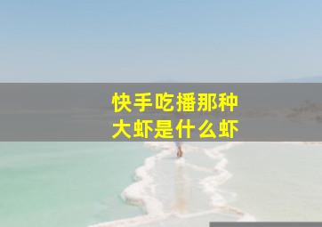 快手吃播那种大虾是什么虾