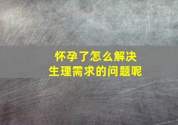 怀孕了怎么解决生理需求的问题呢