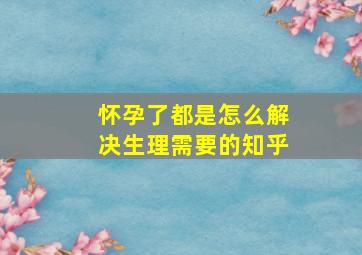 怀孕了都是怎么解决生理需要的知乎