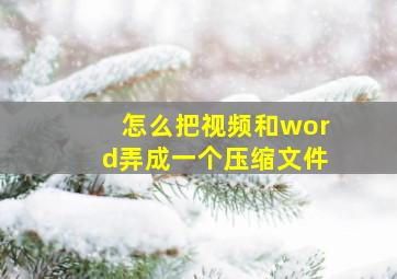 怎么把视频和word弄成一个压缩文件