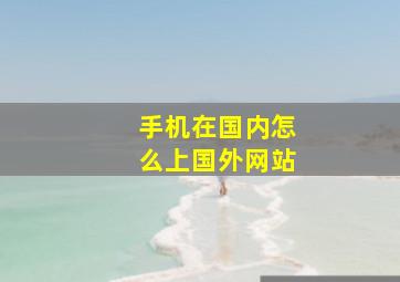 手机在国内怎么上国外网站