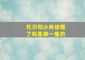 托尔和小林结婚了吗是哪一集的