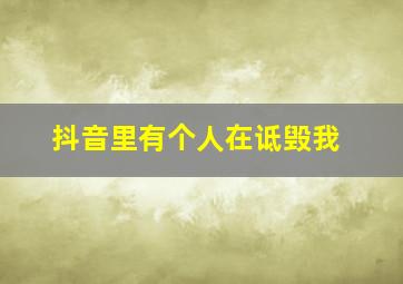 抖音里有个人在诋毁我