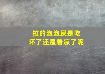 拉的泡泡屎是吃坏了还是着凉了呢