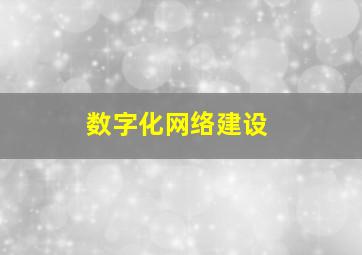 数字化网络建设