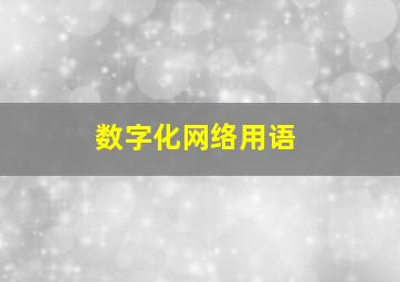 数字化网络用语