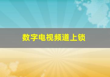 数字电视频道上锁