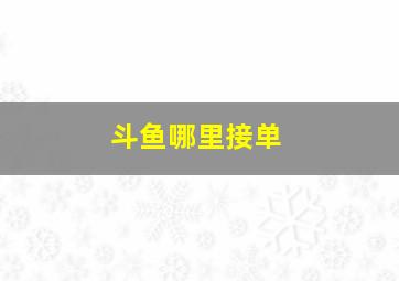 斗鱼哪里接单