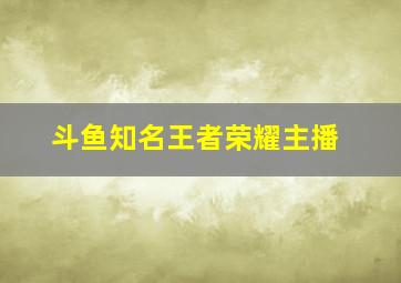 斗鱼知名王者荣耀主播