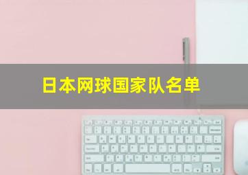 日本网球国家队名单