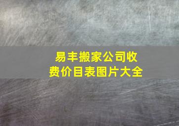 易丰搬家公司收费价目表图片大全