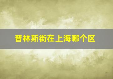 普林斯街在上海哪个区