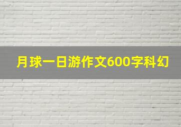 月球一日游作文600字科幻