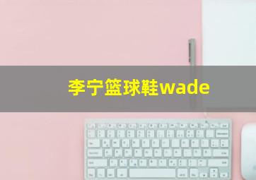 李宁篮球鞋wade