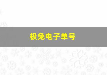 极兔电子单号