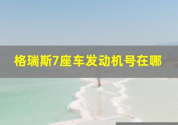 格瑞斯7座车发动机号在哪