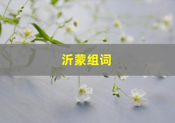 沂蒙组词