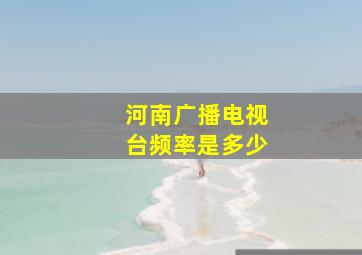 河南广播电视台频率是多少