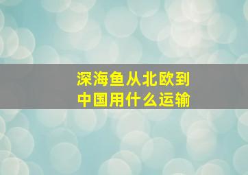 深海鱼从北欧到中国用什么运输