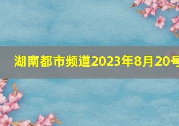 湖南都市频道2023年8月20号