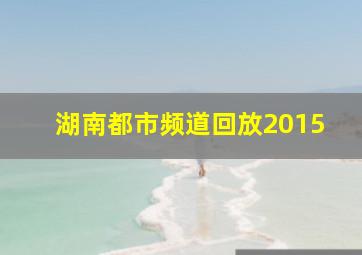 湖南都市频道回放2015