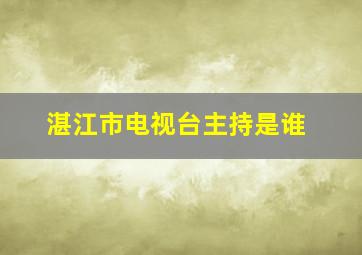 湛江市电视台主持是谁