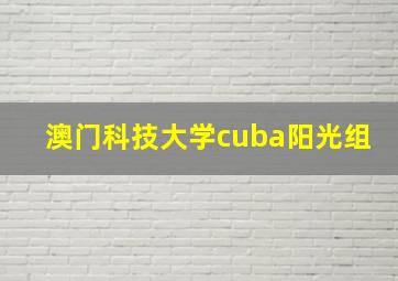 澳门科技大学cuba阳光组