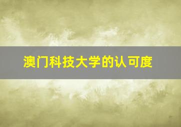 澳门科技大学的认可度