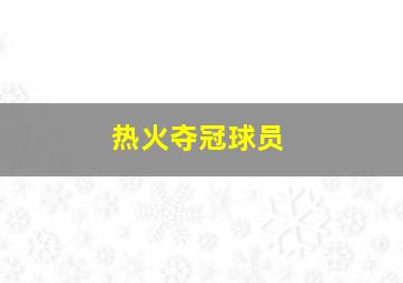 热火夺冠球员