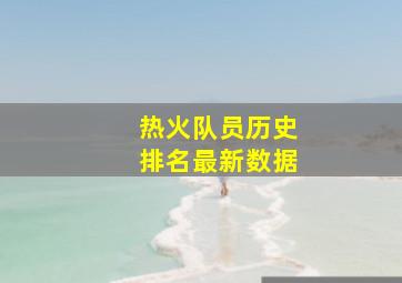 热火队员历史排名最新数据