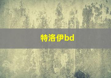 特洛伊bd