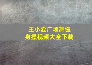 王小爱广场舞健身操视频大全下载