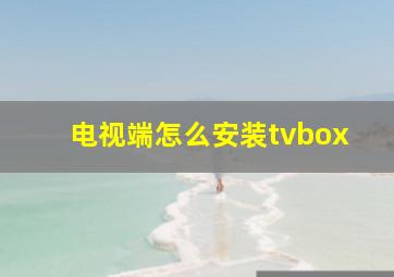 电视端怎么安装tvbox