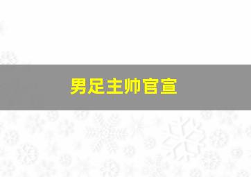 男足主帅官宣