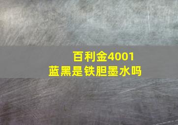 百利金4001蓝黑是铁胆墨水吗