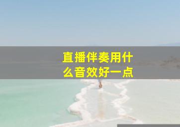 直播伴奏用什么音效好一点