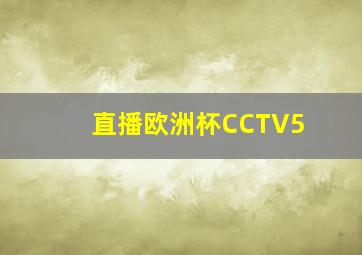 直播欧洲杯CCTV5