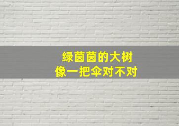 绿茵茵的大树像一把伞对不对