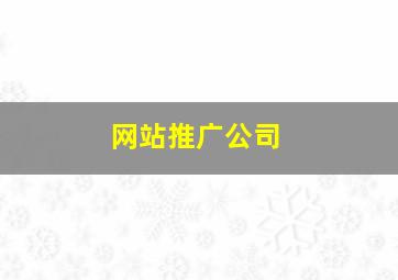 网站推广公司