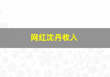 网红沈丹收入