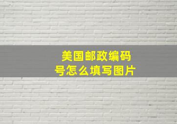 美国邮政编码号怎么填写图片