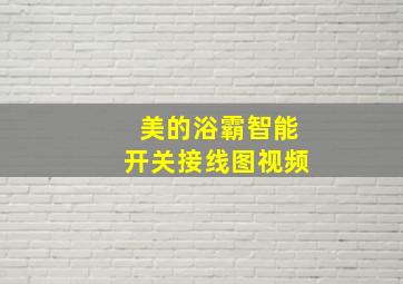 美的浴霸智能开关接线图视频