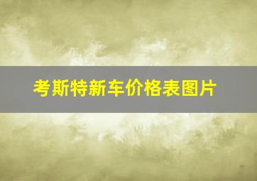 考斯特新车价格表图片