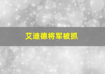 艾迪德将军被抓