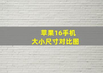 苹果16手机大小尺寸对比图