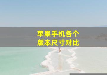 苹果手机各个版本尺寸对比